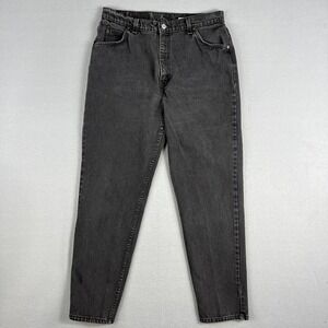 VTG Levis 921 Jeans Fit Womans‎ 12 Black Denim Orange Tab Tapered High Rise USA